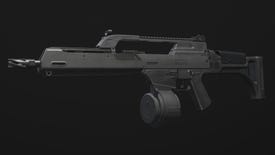 A close-up of the Holger 26 LMG in Modern Warfare 3.